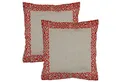 Marrakesch Orient & Mediterran Interior Zierkissen 2er Set Kissenbezug Handgefertigt Frisia Rot 40x40cm, Boho Deko, (2 St)