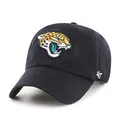 47 NFL Jacksonville Jaguars Clean Up Unisex-Baseballkappe, Verstellbarer Riemenverschluss, Einheitsgröße, Team Logo, Farbe Schwarz