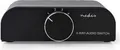 Nedis Analog Audio-Schalter - 4-Port port(s) - Audio- / Video- / Dateneingänge: 1x 3.5 mm Audio Input / 3x (2x RCA Female) - Audio- / Video- / Datenausgänge: 1x (2x RCA Female) - Handbuch - Metall