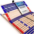 Lattenrost Sleep Best 42® Vario, Schlummerparadies, Kopfteil manuell verstellbar, Fußteil nicht verstellbar, aus 100% BUCHE, 10 Jahre Garantie, SCHULTERFRÄSUNG, Testsieger 120 cm x 200 cm x 7.5 cm