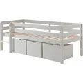 Kojenbett Karolina 208x105x83 Kinderbett Massivholz Weiß