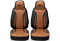 BREMER SITZBEZÜGE Autositzbezug für Fiat Ducato Jumper Boxer (DPL511), Set, 2-tlg., Schonbezüge Sitzbezüge Fahrer und Beifahrer, in Schwarz/Schokobraun