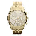 MICHAEL KORS Lexington Chronograph Quarzuhr mit Gold Ton Edelstahlarmband für Herren MK8281