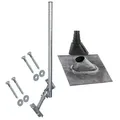 PremiumX BASIC X120-48F SAT TV Dachsparrenhalter feuerverzinkt 120cm Mast Aufdach Halterung für Satellitenschüssel UKW LTE-Antenne | Dach Montage-Se