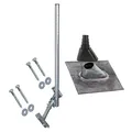 Premium X Basic X120-48F SAT TV Dachsparrenhalter feuerverzinkt 120cm Mast Aufdach Halterung für Satellitenschüssel UKW LTE-Antenne | Dach Montage-Set