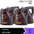 Mannol ATF-A PSF Automatik Getriebeöl Hydrauliköl Servoöl 4x4 Liter = 16 Liter