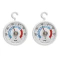 TFA Dostmann 2er Set Analoge Kühlthermometer mit Haken, 95.1036, handlich, mit Kühlzonen, für Kühlschrank, Gefrierschrank und Kühlhaus zur Temperaturkontrolle, bis -40°C, weiß