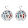 2er Set Analoge Kühlthermometer mit Haken, 95.1036, handlich, mit Kühlzonen, ...