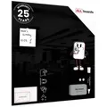 ALLboards Memoboard ALLboards Glastafel Whiteboard Magnettafel Memoboard schwarz 50 cm x 50 cm