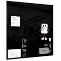 ALLboards Glasboard Magnetisch Schwarz 50x50cm, Rahmenlos, Glastafel, Magnettafel, Gehärtetes Glas
