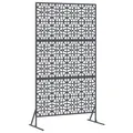 vidaXL Sichtschutz Anthrazit 100 x 50 x 180 cm Stahl, Moderner Garten Sichtschutz, rechteckige Outdoor-Trennwand, stilvolle Terrassenlösung
