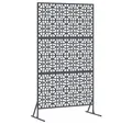 vidaXL Gartenzaun Sichtschutz Anthrazit 100 x 50 x 180 cm Stahl, (1-St)