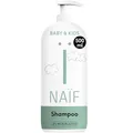 Naïf - Pflegeshampoo - für Baby und Kinder - Kindershampoo - Babyshampoo - Mit Inhaltsstoffen auf natürlicher Basis - Vegan - Ohne SLES - Ohne Mikroplastik, Silikone und Parabene - 500ml