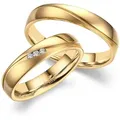 Trauring MARRYA "Titan Ringe Trauringe Eheringe Partnerringe" Gr. 64, gold (herren ring, gold), Fingerringe, Damen, 64, Titan