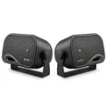 Caliber CSB2 Aufbaulautsprecher Auto (Set) - 3-Wege Koaxial System 120W (80W RMS) - Universal Lautsprecherboxen mit Halterung für KFZ, Wohnmobil, Oldtimer & Boot - Schwarz
