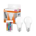 2er Pack Farbwechsel OSRAM LED E27 Leuchtmittel mit Fernbedienung & dimmbar