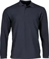 PREMIUM LONG SLEEVE POLO | Langarm Poloshirt mit Rippkragen, Herren & Damen. Dreiknopfleiste und Seitenschlitzen – Baumwolle, Perfekte Passform