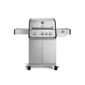 BURNHARD® Gasgrill 2 Edelstahl-Stabbrenner à 3,75 kW, 1 Infrarot-Keramikbrenner 3,75 kW, Infrarot-Keramikheckbrenner 3,2 kW, Seitenkochfeld, Gussrost, Piezo-Zündung – FRED Deluxe