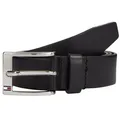 Tommy Hilfiger Ledergürtel New Aly Belt 3,5 cm breit mit quadratischer Logo-Metallschnalle schwarz 105