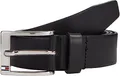 Tommy Hilfiger Herren Gürtel New Aly Belt Ledergürtel, Schwarz (Black), 105 cm