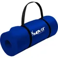 MOVIT Gymnastikmatte Pilates, Gymnastik, Matte - hautfreundlich und , Yogamatte für Zuhause oder Unterwegs - 183x60x1,0cm, Funkelblau - Dunkelblau/Blau