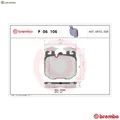 BREMSBELAGSATZ SCHEIBENBREMSE P 06 106 FÜR ALPINA BMW 3/5/G0/F90/X/SAV/G01/F97