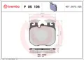 P 06 106 BREMBO Bremsbelagsatz, Scheibenbremse für ALPINA,BMW,BMW (BRILLIANCE),R