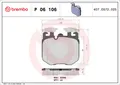 BREMBO P 06 106 Bremsbelagsatz, Scheibenbremse for ALPINA BMW BMW (BRILLIANCE) R