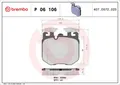 BREMBO Bremsbelagsatz, Scheibenbremse P 06 106 für BMW ALPINA