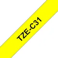 Brother TZe-C31 Schriftband schwarz auf gelb 12mm x 5m, selbstklebend