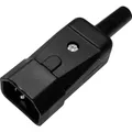 Kaiser C14 Plug. 70æ. 10 A. Black - Straight, 749-SW