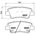 BREMBO Bremsbelagsatz Scheibenbremse hinten für Hyundai Tucson 1.6 GDi 2.0