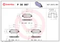 Bremsbelagsatz hinten BREMBO P 30 067