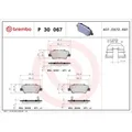 1x Bremsbelagsatz, Scheibenbremse BREMBO P 30 067 passend für SSANGYONG KIA
