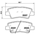1x ORIGINAL® Brembo P 30 067 Bremsbelagsatz, Scheibenbremse Hinten, inkl.
