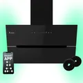 KKT KOLBE Dunstabzugshaube 80 cm 782 cbm/h Umluft Abluft Kopffrei Wandhaube Schwarz Glas Smart WiFi App WLAN RGBW-LED-Beleuchtung ECCO8005SM
