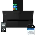 KKT KOLBE Dunstabzugshaube 80 cm | 782 cbm/h Umluft Abluft | Kopffrei | Wandhaube | Schwarz Glas | Smart WiFi App WLAN | RGBW-LED-Beleuchtung | ECCO8005SM