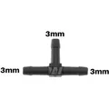 WamSter® T Schlauchverbinder Pipe Connector 3mm Durchmesser