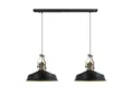 Bamyum Pendelleuchte Asletl Hängelampe aus Metall 2 Flammige, E27, Vintage Lampe, ohne Leuchtmittel