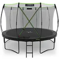 KINETIC SPORTS Trampolin Outdoor 'Ultimate Pro' Ø 244/305/366/427 cm – Gartentrampolin, Kindertrampolin mit Leiter, bis zu 160 kg - Schwarz