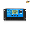 Solarladeregler 30A 12V 24V PWM LCD 5V USB Dual