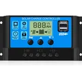 30A Solar Laderegler PWM 12V-24V mit USB LCD Anzeige für Blei Saure Batterien