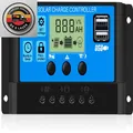 Solar Laderegler 30A 12V 24V PWM USB 5V LCD Anzeige