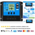 Solarladeregler 30A 12V 24V PWM LCD 5V USB Dual Lad