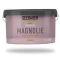 SEEBAUER diy Trendfarbe Rosa 2,5L (No. T06 Magnolie) für den Innenbereich - Edelmatte Wandfarbe Rosa - Hochdeckende Innenfarbe in Profi-Qualität