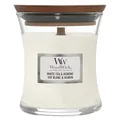 WoodWick Mittelgroße Duftkerze im Sanduhrglas mit knisterndem Docht | White Tea & Jasmine | Brenndauer bis zu 20 Stunden