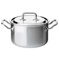 Spring 0415540616 Brigade Premium Fleischtopf mit Deckel, Edelstahl, silber, 15,4 x 27,4 x 29 cm