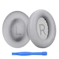 Ersatz Ohrpolster für Bose NC700 / Bose 700 Noise Cancelling Kopfhörer von MMOBIEL - Memory- Schaumstoff und Protein PU Kopfhörer Ohrpolster – Ersatzpolster – Hellgrau