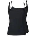 Skiny Achseltop Damen Spaghettishirt 2er Pack Micro Advantage (Packung, 2-St) - schwarz 38