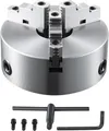 VEVOR Drehbankfutter K11-200 200mm Dreibackenfutter HT300-Material 3 Backenfutter Spannbereich 4–200mm 3-Backen, 20Cr, 53HRC 65mm Bohrung Spannfutter Drechselbank Selbstzentrierend